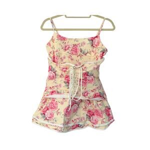 Artemis Corset Mini Dress - Vintage Pink Floral - US 8